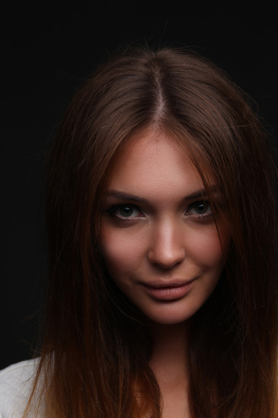 Portrait of a beautiful woman , isolated on black background - Foto, Bild