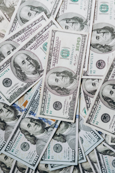 Dollar bankbiljetten van de Verenigde Staten. Honderd Amerikaanse dollars. Geld van de VS - Foto, afbeelding