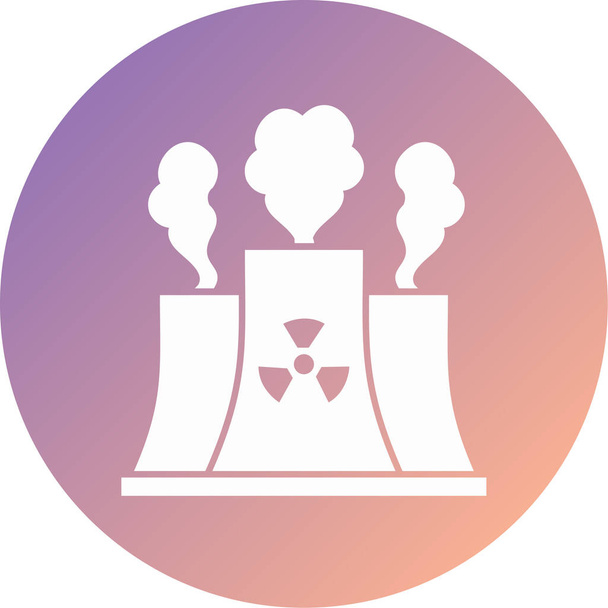 illustration vectorielle de l'icône de la centrale nucléaire - Vecteur, image