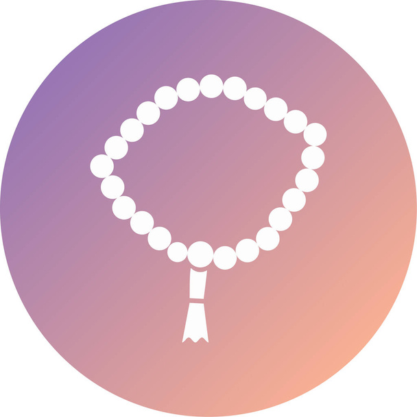 unique rosary vector glyph icon - Vektor, Bild