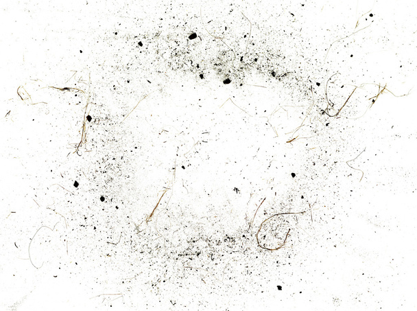 Σκόνη και τη βρωμιά σε λευκό φόντο - Φωτογραφία, εικόνα