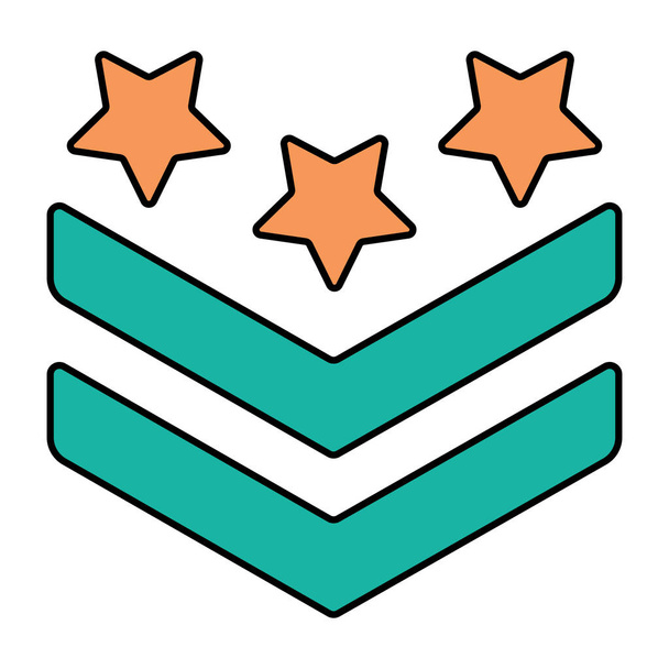 Eine Ikone von militärischem Rang - Vektor, Bild