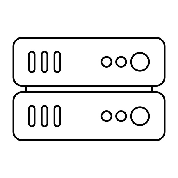 Icono de diseño perfecto del servidor de datos - Vector, Imagen