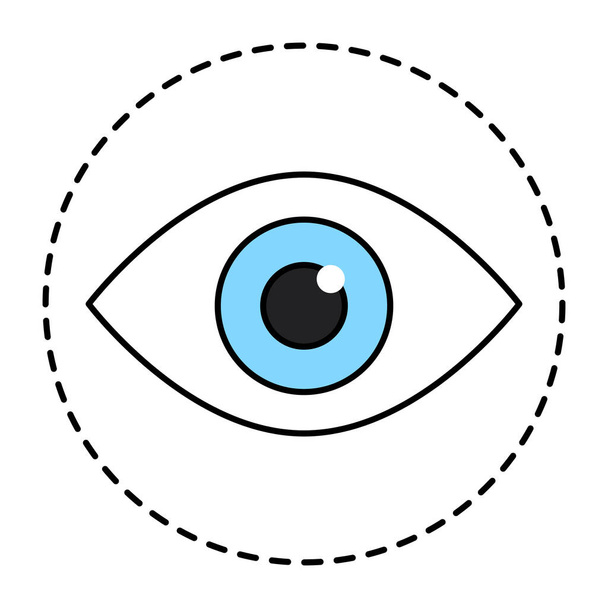 An editable design icon of eye - Vecteur, image