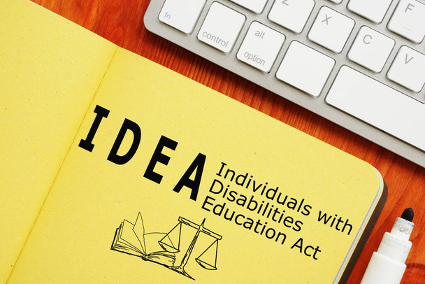 Engelliler Eğitim Yasası IDEA bir metin kullanılarak gösterilir - Fotoğraf, Görsel