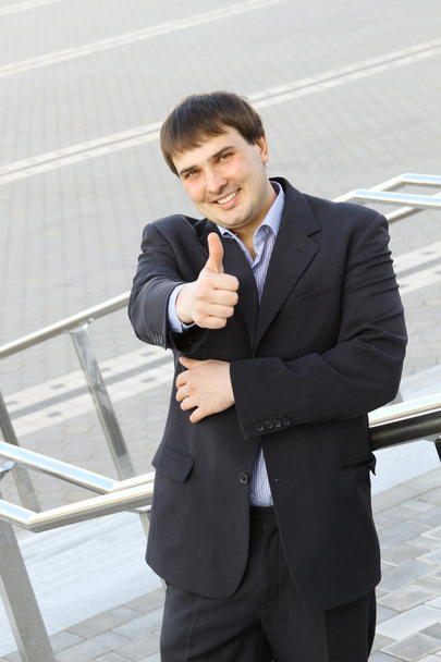 Businessman With Thumb Up - Фото, изображение