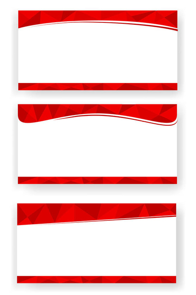 ベクトル3バリアントテンプレート三角形赤、インドネシア独立記念日のお祝いのためのホワイトバナーで、テキスト配置エリア - ベクター画像