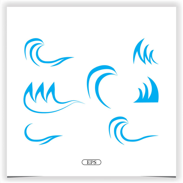 water wave logo premium elegant template vector eps 10 - Wektor, obraz
