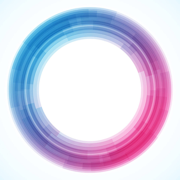 Geometric frame from circles, vector abstract background, wallpaper - ベクター画像