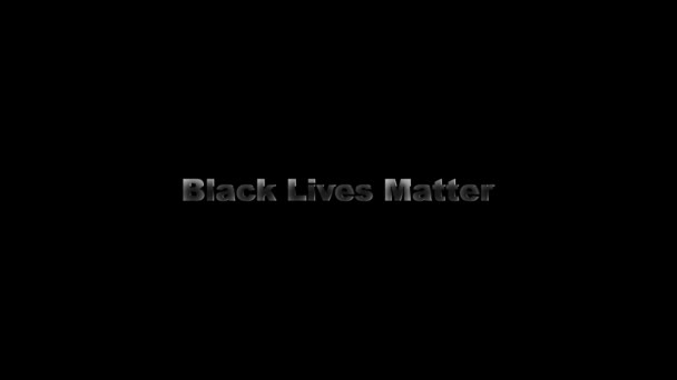 White picture of black lives matter on a black background. - Materiał filmowy, wideo