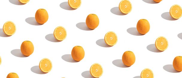 Banner with orange pattern isolated on white. Abstract summer background. - Valokuva, kuva