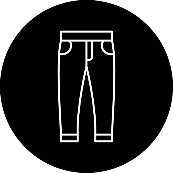 Vector Jeans Glyph Icon Design - Vector, afbeelding
