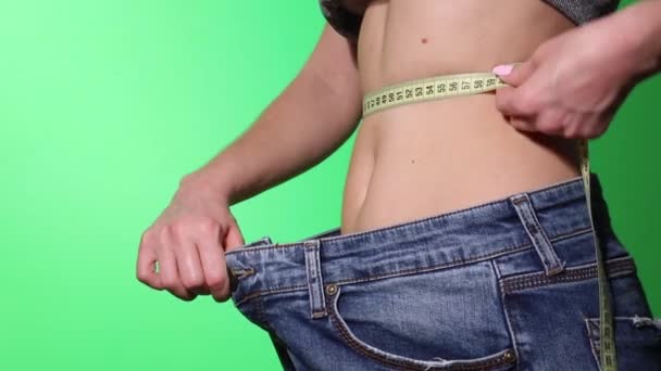 Odchudzanie i dieta dla kobiet. Zdrowe odżywianie. - Materiał filmowy, wideo