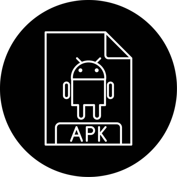 Vector APK Glyph Icon Design  - Vettoriali, immagini