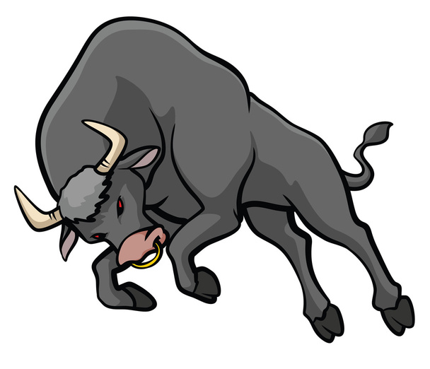 Bull Attack - Vector, afbeelding