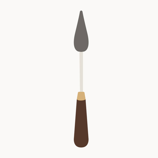 Palette knife painting tool vector graphics design. - Vektör, Görsel