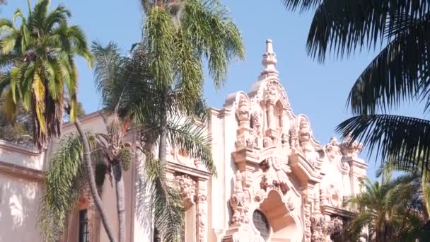 Arquitectura colonial española, barroco o rococó, Balboa Park, San Diego - Imágenes, Vídeo