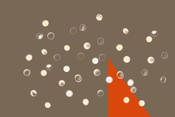 kreatív koncepció színes pontok háttér. Absztrakt pontozott design plakát, kártya, banner, üres buborék - Fotó, kép
