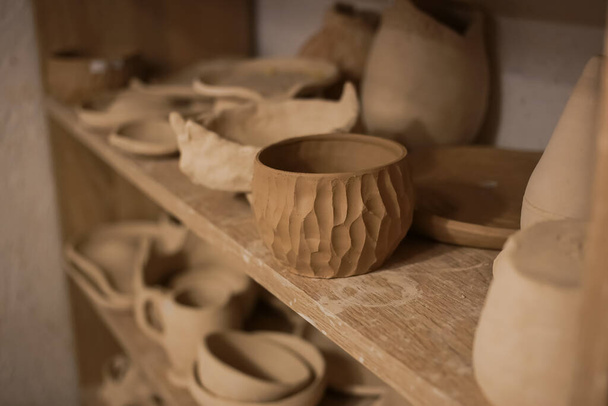 Clay products are in the workshop - Photo, Image