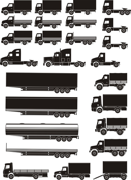 Truck set - Vector, Image