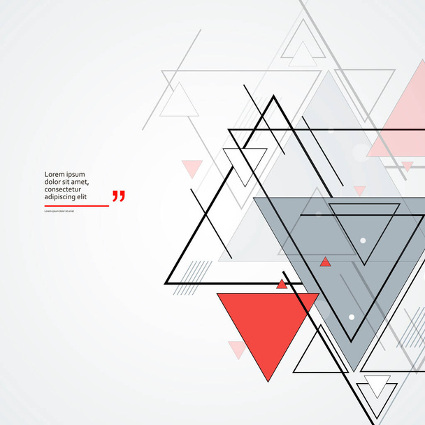 Abstract geometric background with triangles. Minimalistic technology style. Vector connect illustration - Vector, Image