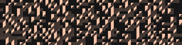 Edward Zajec Il Cubo-jának megvalósítása 1971-ből. Lényegében egy Truchet csempe készlet 8 csempe és szabályok elhelyezés művészet illusztráció - Vektor, kép