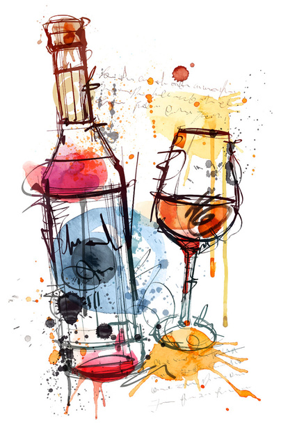 Vin rouge - Vecteur, image