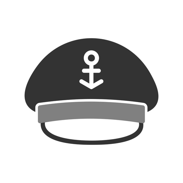 captain cap vector icon design - Vektor, obrázek