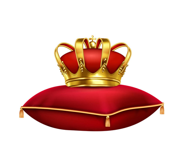 Crown On Pillow Composition - Vector, Image