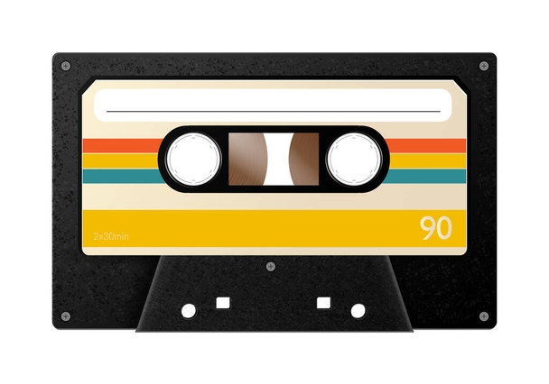 Vintage Rainbow Kassette Zusammensetzung - Vektor, Bild