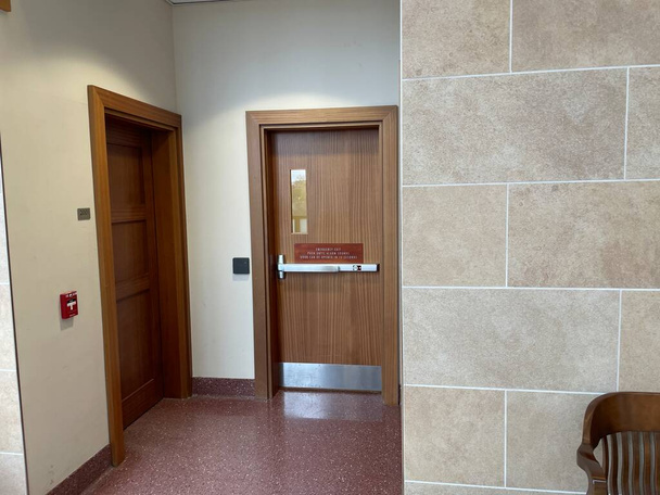 Augusta, Ga USA - 08 10 22: Richmond County Courthouse interior hallway and doors - Photo, image