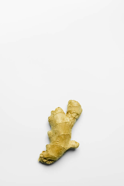 Top view of ginger on white background  - Foto, Imagem