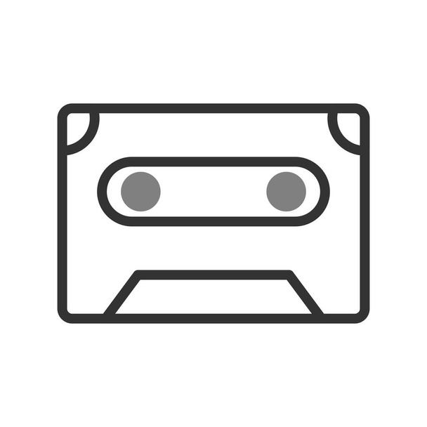 icona audiocassetta, illustrazione vettoriale del mixtape  - Vettoriali, immagini
