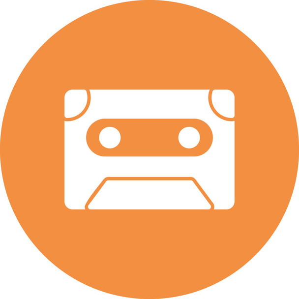audiocassette icon, vector illustration of mixtape  - Vector, afbeelding