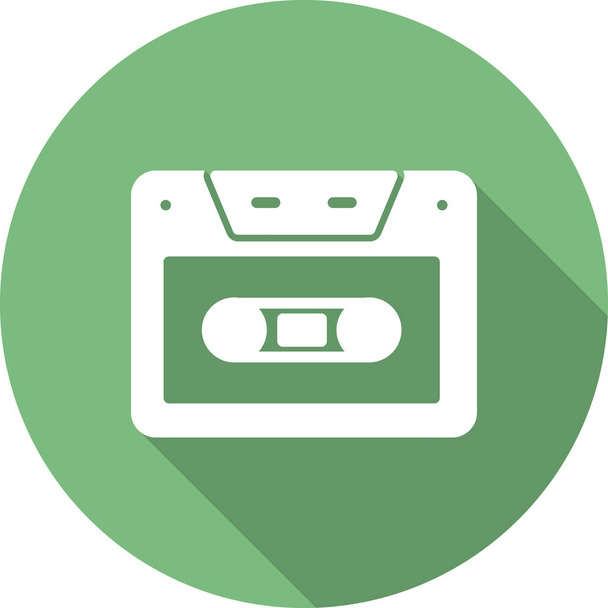 audiocassette icon, vector illustration of mixtape  - Vector, Imagen