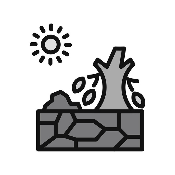 Вектор иконки засухи, символ, иллюстрация логотипа для веб и мобильных устройств - Вектор,изображение