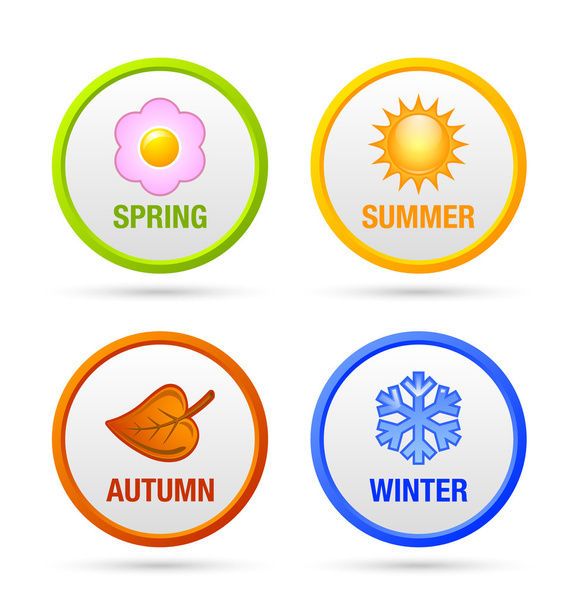 Four season icons - Vector, Imagen