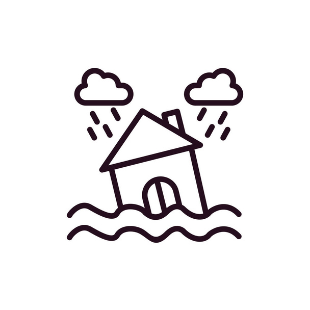 vettore icona dell'acqua. segno di linea sottile. illustrazione simbolo contorno isolato - Vettoriali, immagini