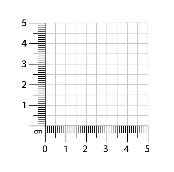 Corner ruler from on the graph grid paper. Corner ruler vector. Size indicators set isolated on background. Unit distances. Concept graphic element. Measuring scales - Vektor, kép