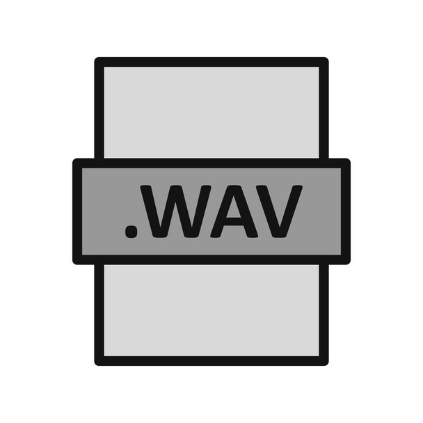 WAV file format, vector illustration icon - ベクター画像