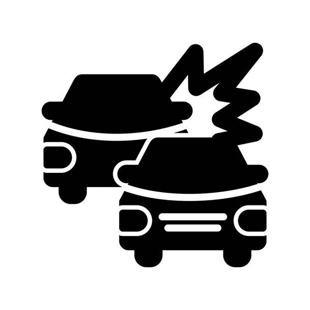 Иконка аварийного автомобиля, векторная иллюстрация - Вектор,изображение