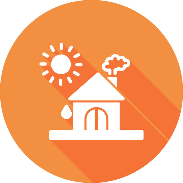 house icon. vector illustration. Heat Wave - Vector, Image
