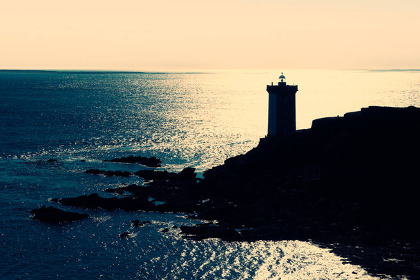 Kermorvan lighthouse in the French Brittany - Foto, imagen