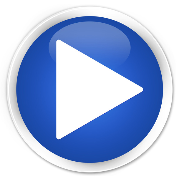 Play icon blue button - Photo, Image