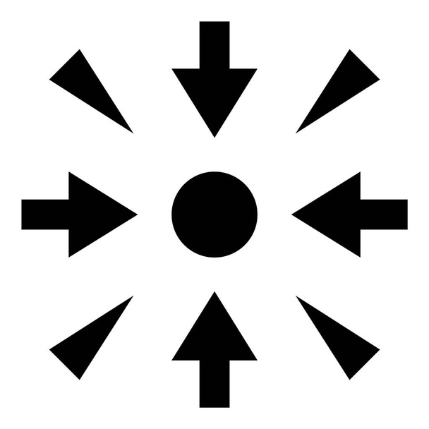 Reticle Scope optikai látvány lapos ikon elszigetelt fehér háttér - Vektor, kép