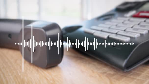 Teléfono hablar de frecuencia de forma de onda de audio - Imágenes, Vídeo