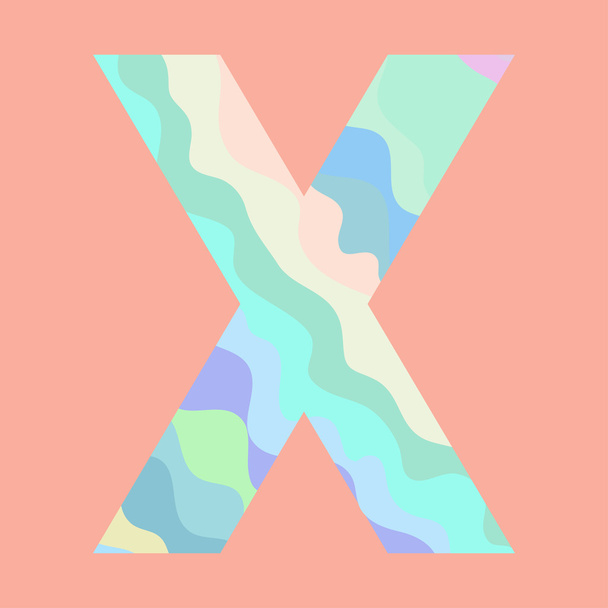 The letter X. Element of alphabet - Vector, Image
