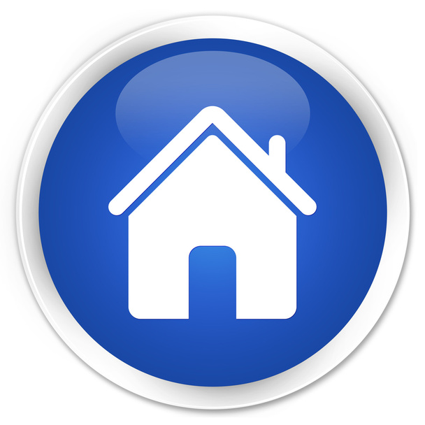 Dom ikona niebieski przycisk - Zdjęcie, obraz