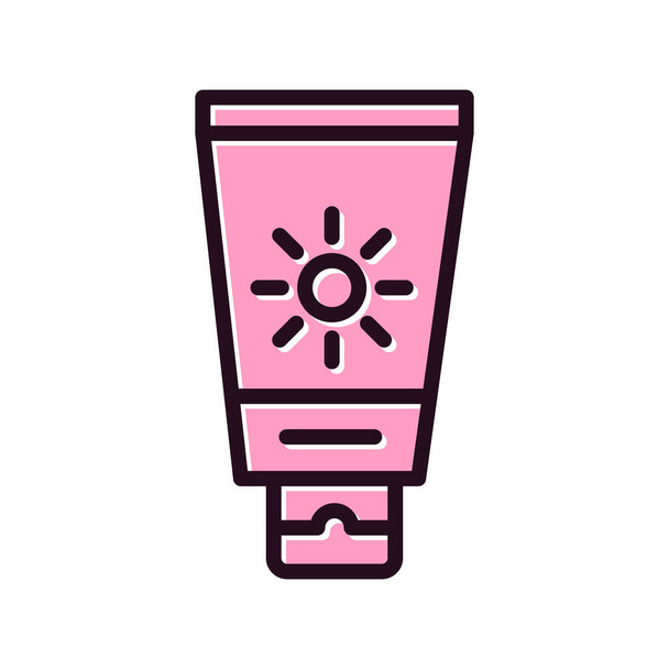 sunscreen flat icon vector illustration - Vector, Image