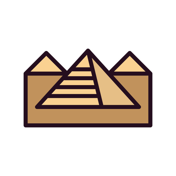 wektorowa ilustracja ikony piramidy. Egipski - Wektor, obraz